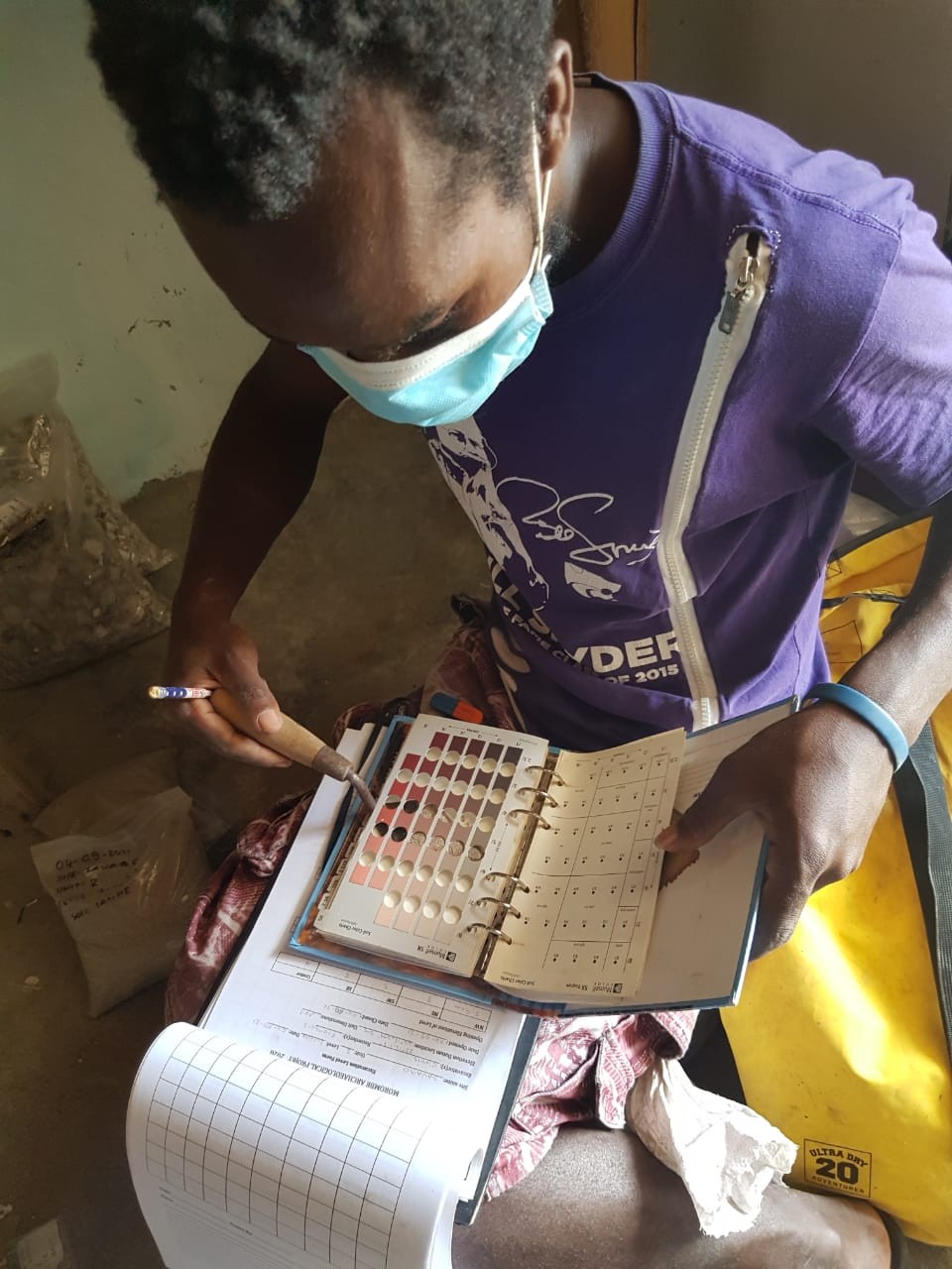 Data entry after surveys and excavations.